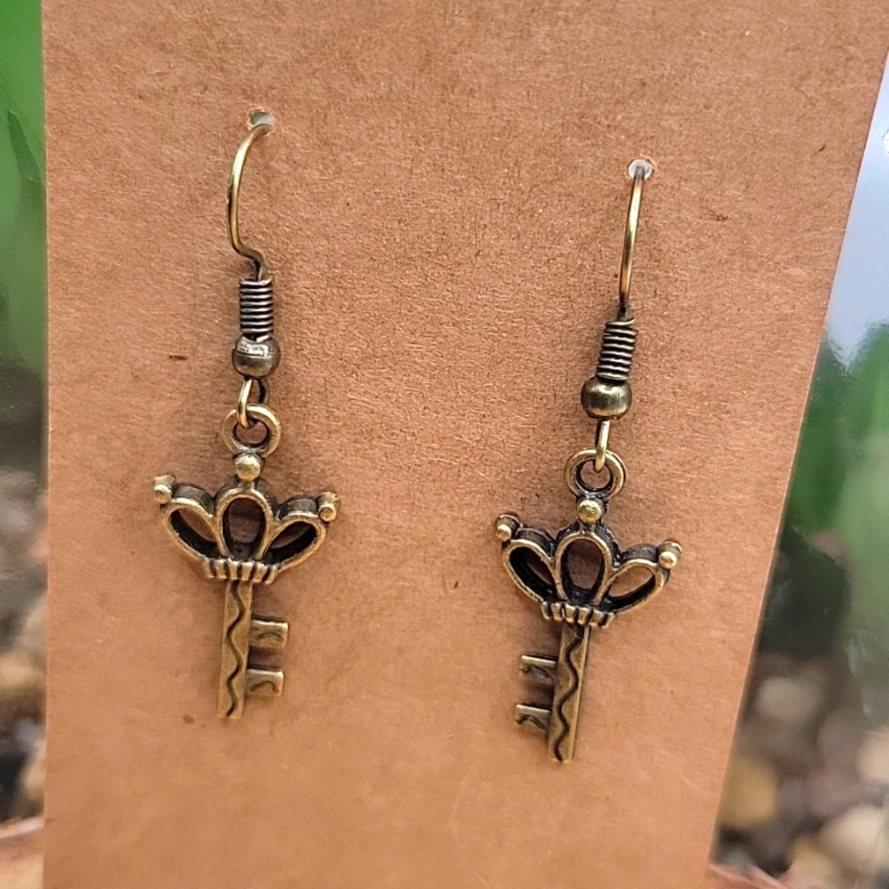 2/$10 key charm earrings